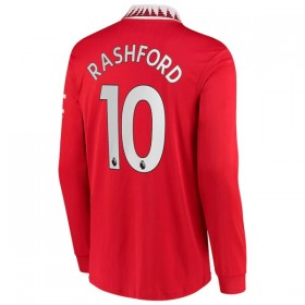 Jalkapallo Pelipaidat/Peliasut Manchester United Rashford 10 Kotipelipaita 2022-23 Pitkähihainen